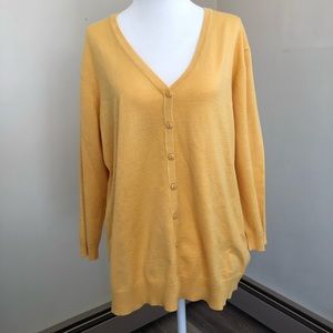NWT De Collection V-neck Button-up Sweater